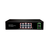 BTON BT-6208GE-SFP OEM Unmanaged 8*100M PoE +2*1000M Uplink+1 SFP Enterprise Network Switch untuk Pemantauan Keamanan AP Nirkabel