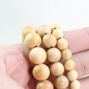 Bracelet en bois de buis, 108 perles rondes en bois naturel, bijoux cadeau unisexe - Product Image 2