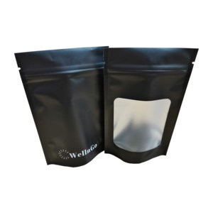 Matte Black Package Stand Up Pouch/Aluminum Foil Packaging Zip Lock Bag/Doypack Mylar Storage Food Bags