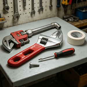 Adjustable Wrench <b>Set</b> Wide Jaw Extra Short Stubby Grip Metric Chrome DIY 1000lb-ft <b>Torque</b> 1 1/2IN Jaw OEM Adjustable Jaw Design - Product Image 4