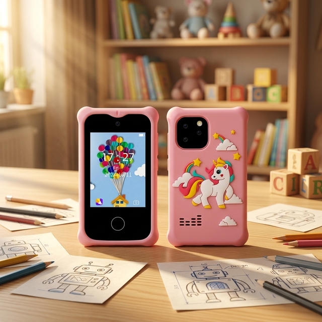 Touchscreen Toy Walkie-talkie for Toddlers and Children, with Dual Cameras, Game and Music Player, Suitable for Children.