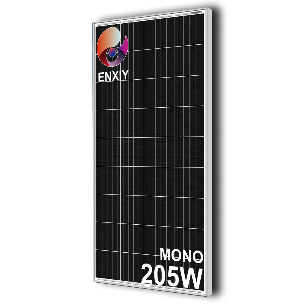 205 Watt Módulo Monocristalino 158.75*158.75mm 36 Célula 11KG IP67 Avaliado Caixa De Junção Sunpower Painel Solar