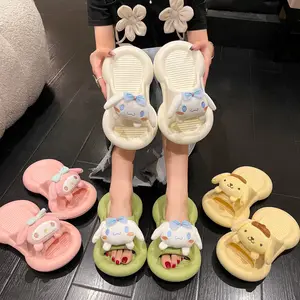 2023 New Slippers Female Summer Home Indoor And Outdoor Cute Thick Sole Outside Wear Anti-slip Slides Soft Sandals Flip Flops