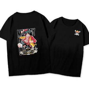 Camisetas de 100% Algodón con Logo Personalizado y Diseños por Transferencia de Calor para Camisetas con Anime de <span class=keywords><strong>One</strong></span> <span class=keywords><strong>Piece</strong></span> Luffy - Product Image 5