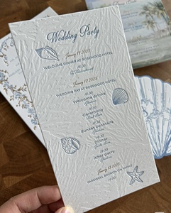 Tùy Chỉnh Emboss Kết Cấu Nghệ Thuật Thiệp Mời Đám Cưới Phong Bì Màu Trắng Mù Lá Thư Báo Chí Mô Hình Cho Giấy Bìa In Ấn - Product Image 6