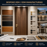 Usine de portes en bois sur mesure OEM ODM, porte acoustique avec âme, couleur et taille personnalisées, joint magnétique pour hôtel et appartement