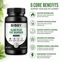 Comprimés Bioby OEM pour le soutien du métabolisme avec Garcinia Cambogia, thé vert et L-Carnitine pour la détoxification et le contrôle de l'appétit
