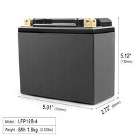 Kedatangan Baru Baterai Motor 12.8V 8Ah LiFePO4 Lithium Ion Polymer High Rate Pouch dengan Garansi 2 Tahun untuk Sepeda Motor