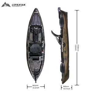 LSF Offre spéciale Kayak de pêche de 3.1 mètres Bateau de pêche avec repose-pieds luxueux