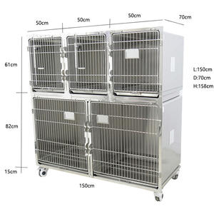 Veteriner hastanesi için kafes ve tepsiler ile mükemmel 5 kapı a-tarzı kafesleri ve on yıllardır yatılı kafes uzun ömürlü bakım - Product Image 2