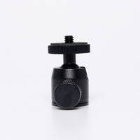 Mini rotule métallique à vis 1/4, pivotante à 360 degrés, avec amortissement, pour appareil photo reflex numérique, trépied, support flash, adaptateur portable