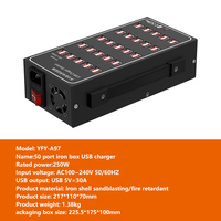 Stasiun pengisian daya USB Multi-Port, 20Port 40Port 50Port 60Port, stasiun pengisian daya USB Multi-Port dengan perlindungan cerdas untuk Hotel sekolah, pusat perbelanjaan