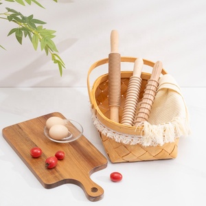 Baking fondant Con lăn Hướng dẫn sử dụng Spaghetti Pasta Pastry bột cắt gỗ cán pin với sọc thiết kế - Product Image 3