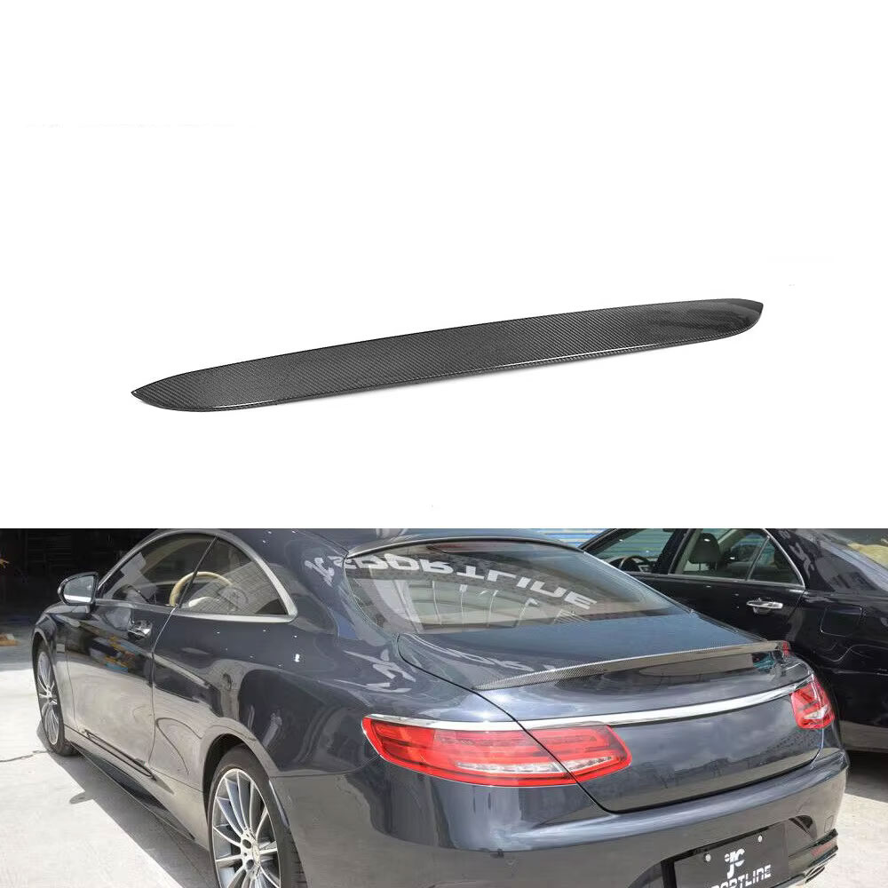 Cuztom Tuning 2014-2018 メルセデスベンツ W222 S クラス S400 S500 S550 S63 S65 AMGスタ For Mercedes Benz C217 S550 S63 S65 AMG Carbon Fiber Rear Roof Spoiler  Window Wing Lip 2014 2018