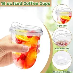 Vaso Desechable de PET de 12oz y 16oz para Bebidas Frías - Diseño Elegante y Liso de Vaso U PP - Product Image 3