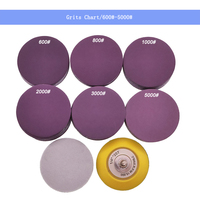 Meistverkauftes 122-teiliges 3-Zoll Lila Schleifpapier-Set Nass- und Trockenschleifscheiben Abrasives Schleifpapier-Kit für Holz- und Metallpolitur