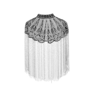 Chal de Lujo con Flecos y Cuentas Hechas a Mano, Capa India con Lentejuelas Pesadas y Borlas, Chal para Novia, Vestido de Noche, Bolero, Cubrevestido, Envolturas con Cuentas - Product Image 5