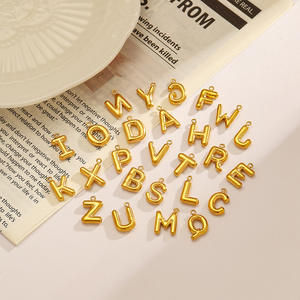 Colgante de acero inoxidable con forma de globo con 26 letras del alfabeto para la elaboración de collares, de Yunnique - Product Image 3