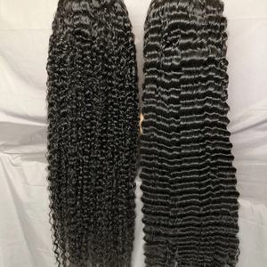 Perruque frontale bouclée HD en dentelle, densité 180%, 40 pouces, cheveux humains, dentelle frontale, cheveux brésiliens alignés sur les cuticules - Product Image 1