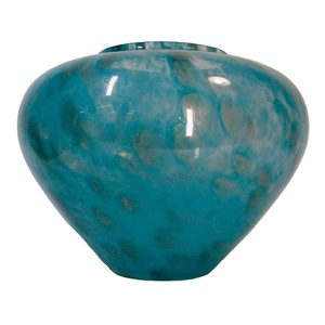 Jarrón de flores de cristal de calidad italiana Tammaro Home para decorar el hogar en purpurina verde azulado decoración de colección de Londres jarrón Pandora - Product Image 1