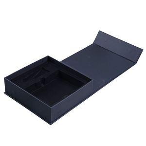 Caja de Regalo Plegable de Lujo OEM con Espuma EVA para Cosméticos y Aceites Esenciales, Cierre Magnético Gris, Cajas de Regalo de Cartón Plegables - Product Image 5