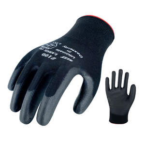 Guantes Recubiertos de PU Blancos y Grises de 13G al por Mayor, Alta Destreza, Antiestáticos, para Trabajo en Fábrica Electrónica, Guantes de Seguridad, Productor Original - Product Image 1