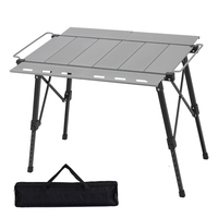 Table de barbecue portable de haute qualité pour l'extérieur, légère, pliable, avec cadre en alliage d'aluminium IGT et sac de rangement