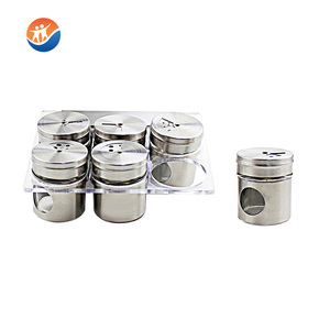 批发经典方形玻璃调料罐，带底座，防尘且保新鲜 - Product Image 6