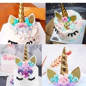 <span class=keywords><strong>Bonito</strong></span> 2024 unicornio <span class=keywords><strong>pastel</strong></span> Topper suministros de fiesta de cumpleaños Baby Shower unicornio decoraciones <span class=keywords><strong>para</strong></span> niñas mujeres decoración de <span class=keywords><strong>pastel</strong></span> de cumpleaños - Product Image 5