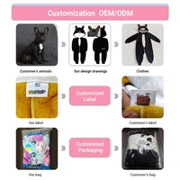 Michley automne combinaisons arc-en-ciel licorne une pièce en peluche pyjamas pour filles et garçons avec fermeture éclair en gros enfants pyjamas