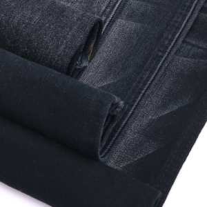 Lisière élastique unisexe 70% tissu denim noir mélangé de coton avec <span class=keywords><strong>visage</strong></span> et fond noirs Vente en gros - Product Image 2