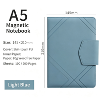 Carnet de notes de bureau A5 en cuir PU avec logo personnalisé, boucle magnétique, impression sérigraphique, design moderne - Cadeau d'affaires