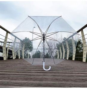 Parapluie Transparent en POE à Manche Crocheté, Vente en Gros, Idéal Saison Pluvieuse, Marché et École - Product Image 4