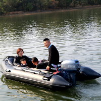 Prix d'usine – Bateau de pêche gonflable en PVC de 0,9 mm, bateau à rames, bateau de sauvetage en caoutchouc avec tuyau d'air de 3 m