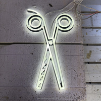 Fast Ship Barber Shop Bar Marque Personnalisé Acrylique Lumineux Signalisation 3D LED Plastique Caractère Lumineux Frontlit et Rétro-éclairé Lettre Signe