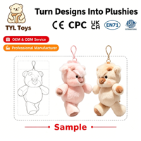 Porte-clés en peluche cochon rose mignon personnalisé, rembourré en coton PP doux, breloque animal en peluche de dessin animé, cadeau en gros OEM ODM