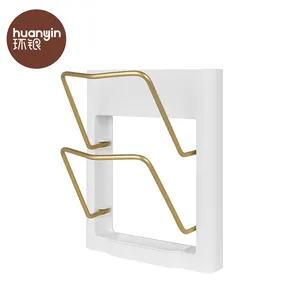 Support <span class=keywords><strong>mural</strong></span> de rangement de cuisine sans poinçon, <span class=keywords><strong>couvercle</strong></span> de <span class=keywords><strong>casserole</strong></span> de serviette <span class=keywords><strong>porte</strong></span>-vaisselle support de planche à découper - Product Image 1