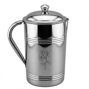 Couvercle de carafe à eau en acier inoxydable, design floral classique, distributeur de boissons réutilisable, écologique, fabriqué par Perfect Collection - Product Image 5