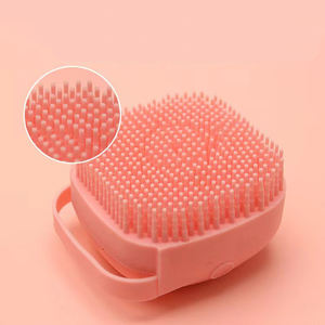 Shampooing pour animaux de compagnie, brosse de toilettage pliable et écologique en silicone autonettoyant de taille personnalisée brosses de bain pour chiens - Product Image 4