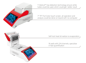Système de PCR en temps réel portable, thermocycleur adapté à de nombreuses applications FAM SYBR Green VIC HEX CY3 TET - Product Image 4