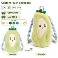 Sac à dos en peluche animal En7, jouet en peluche personnalisé, nouveau design, sac à dos créatif en peluche avocat personnalisable