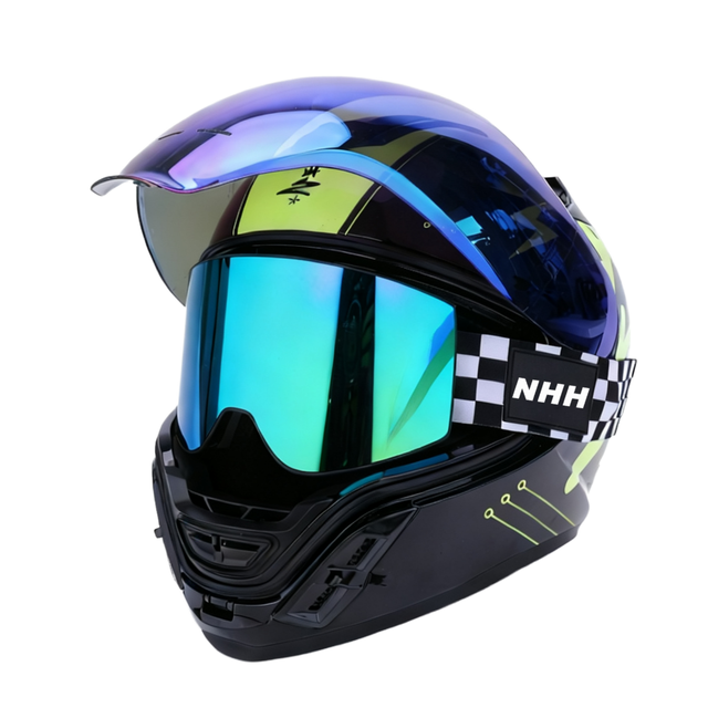High Quality DOT Approved New ABS Smart Motorcycle Helmet Flip up Dual Visor All Seasons Accessories