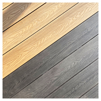 Decking WPC texturé 3D de qualité supérieure résistant à la décoloration et aux intempéries, idéal pour les jardins de luxe et l'aménagement paysager commercial