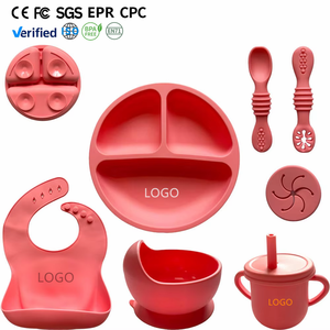 Conjunto de Alimentação para <span class=keywords><strong>Beb</strong></span>ês de Silicone Anti-Derramamento com Fácil Manuseio e Alta Qualidade - Product Image 1