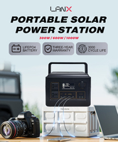 Estación de Energía Solar Doméstica de Onda Pura LiFePO4 de 300W 256Wh con Panel Solar MPPT de 30W, 2 USB, AC110V/220V, Encendedor de Cigarrillos, para Camping y Senderismo