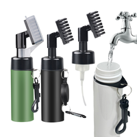 Nouvellement Stock Usine En Gros Portable Logo Personnalisé Club Nettoyage Poils En Nylon Bouteille En Plastique Accessoires Golf Brosse À Eau