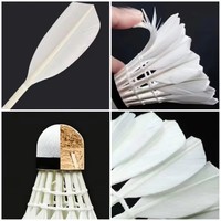 Volant de badminton professionnel T-3 en plumes d'oie, hybride 2 couches, liège léger, niveau tournoi, écologique, super sport