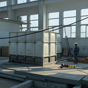 Réservoir d'eau FRP GRP Réservoir de stockage sectionnel en fibre de verre modulaire pour les pays en développement Installation facile Utilisation en extérieur - Product Image 6