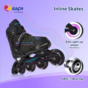 CHAQUE professionnel réglable patins à roulettes garçons filles <span class=keywords><strong>taille</strong></span> populaire enfants débutants en plein air Skate chaussures clignotant rouleau - Product Image 4