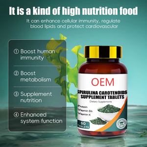Премиум натуральные антиоксидантные добавки иммунной поддержки каротиноиды Спирулина улучшают жизнеспособность оздоровительные таблетки 60 счетчик флакон - Product Image 3